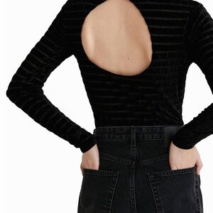 Desigual Black Open-Back Bodysuit